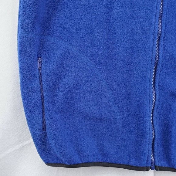 IZOD Vest Men's Long Sleeve Full Zip Fleece Pockets Soft Outdoor Blue Size Large - Picture 4 of 11